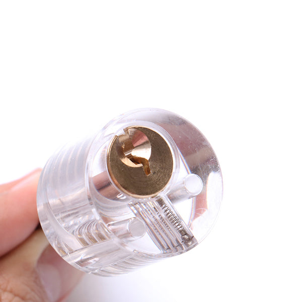 DANIU Cutaway T-Lock Transparent Lock Training Skill Visable Practice Padlock Lock Pick with Two Keys