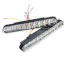 2pcs 20SMD 5050 White 10SMD 3528 Yellow LED Car Daytime Running Lights DRL with Turn Lights