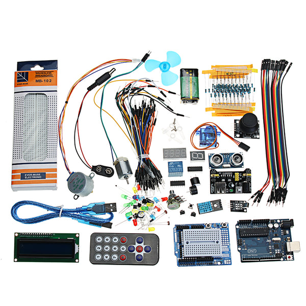 UNO R3 Super Starter Kits LCD1602 Breadboard Power Supply Board Buzzer