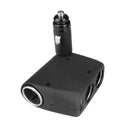 3 Way Car Cigarette Lighter Socket with USB 90 Degree Rotate