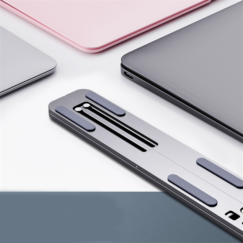 SSKY P4 Laptop Stand Bracket Cooling Pad Portable Aluminum Alloy Cooler with Storage Bag Adjustable Bracket Universal Stand for 14-17.3 Inch Laptops