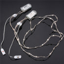 2PCS 60CM Battery Powered USB Charging RGB 20LEDs Strip Shoes Light DC3.3-4.1V