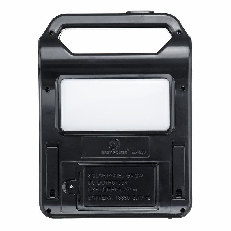 2400mAh Portable Solar Panel Charger Reusable Solar Generator System USB Port With Lamp Lighting