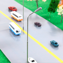 HO OO Scale 5Pcs Railway Train Lamp Mini Analog Street LED Light Single Head Miniature Lamp Model