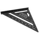 Drillpro 7Inch/12Inch Triangular Measuring Ruler Aluminum Alloy Metric/Imperial Triangle Angle Protractor