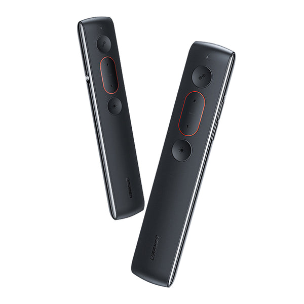 Ugreen LP180 Wireless Presenter Red Laser Flip Pen PPT Laser Page Pen Clicker 100m USB Remote Control with Volume Adjustment Support One-click Hyperlink
