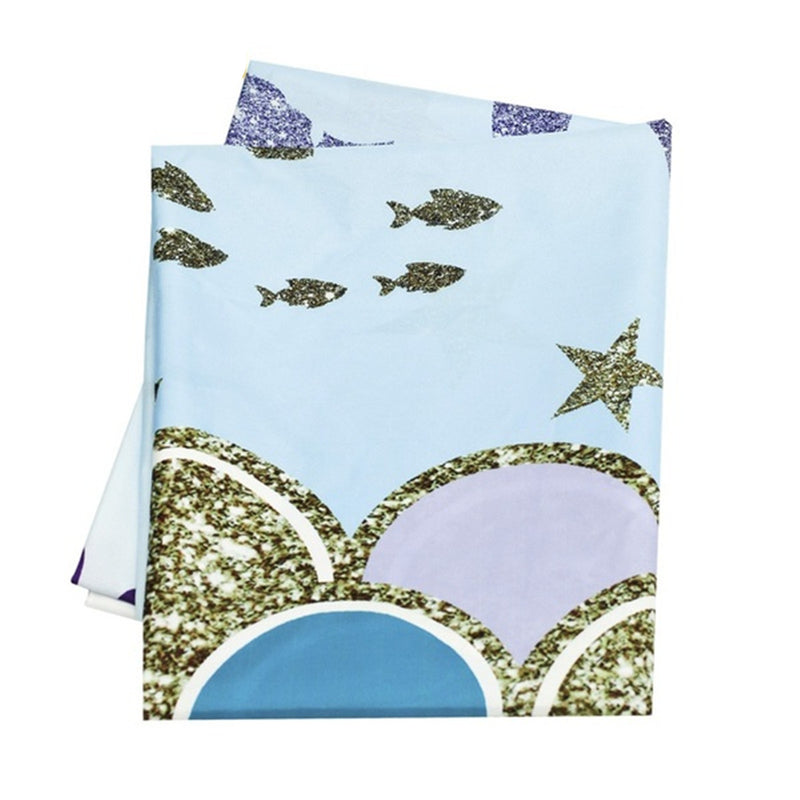 7x5'' Mermaid Party Backdrop Birthday Newborn Photography Baby Shower Decorations