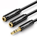 Ugreen 3.5mm Headphone Splitter Audio Cable Male to 2 Female Jack 3.5mm Splitter Adapter Aux Cable for iPhone for Samsung MP3 Player