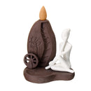 Ceramic Waterfall Backflow Smoke Incense Burner Censer Holder Decorations 10 Cones