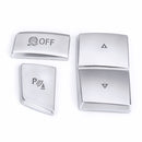 Gear Penal Button Cap Knob Decorative Protective Cover Trim Chrome ABS For BMW