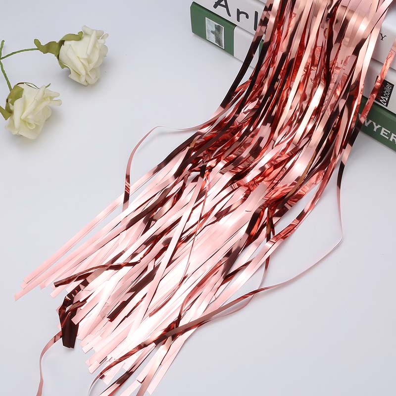 1 x 2M Metallic Foil Fringe Door Curtains Party/Christmas/Birthday/Wedding Photo Booth Props Backdrop Decor