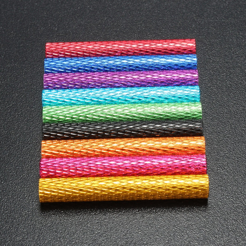 Suleve M3AS16 50Pcs M3 30mm Knurled Standoff Bolt Aluminum Alloy 6061 Anodized Spacer Multicolor