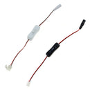 2Pin Connector DC Female Plug With Switch Black White 8mm/10mm