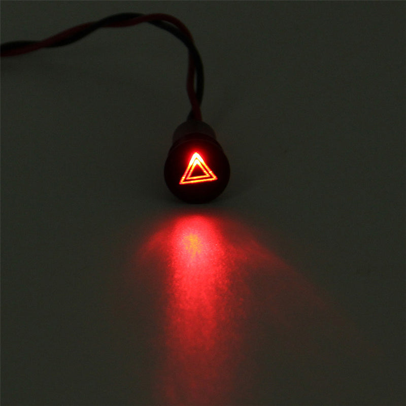 Universal 12V 12mm Waterproof LED Dash Panel Warning Light Indicator Lamp