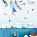 Miico FX82020 2 PCS Feather Decorative Sticker Sofa Background Wall Sticker DIY Sticker