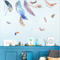 Miico FX82020 2 PCS Feather Decorative Sticker Sofa Background Wall Sticker DIY Sticker