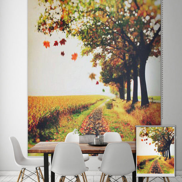 PAG Roller Shutters Autumn Print Painting Roller Blind Background Wall Window Curtain Decor