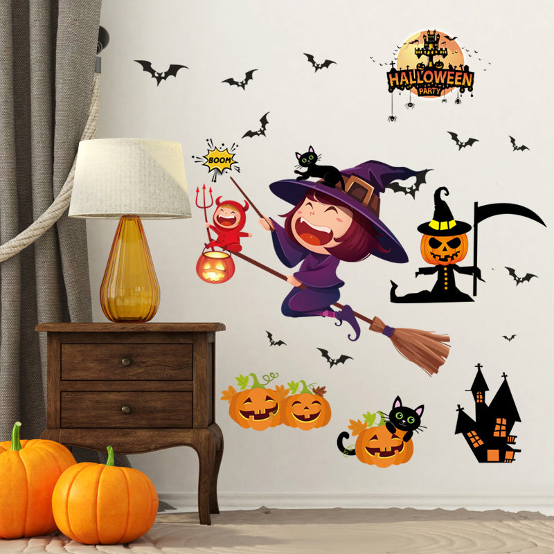 Miico SK9319 Creative Cartoon Sticker Halloween Wall Sticker For Haloween Party Room Decoration