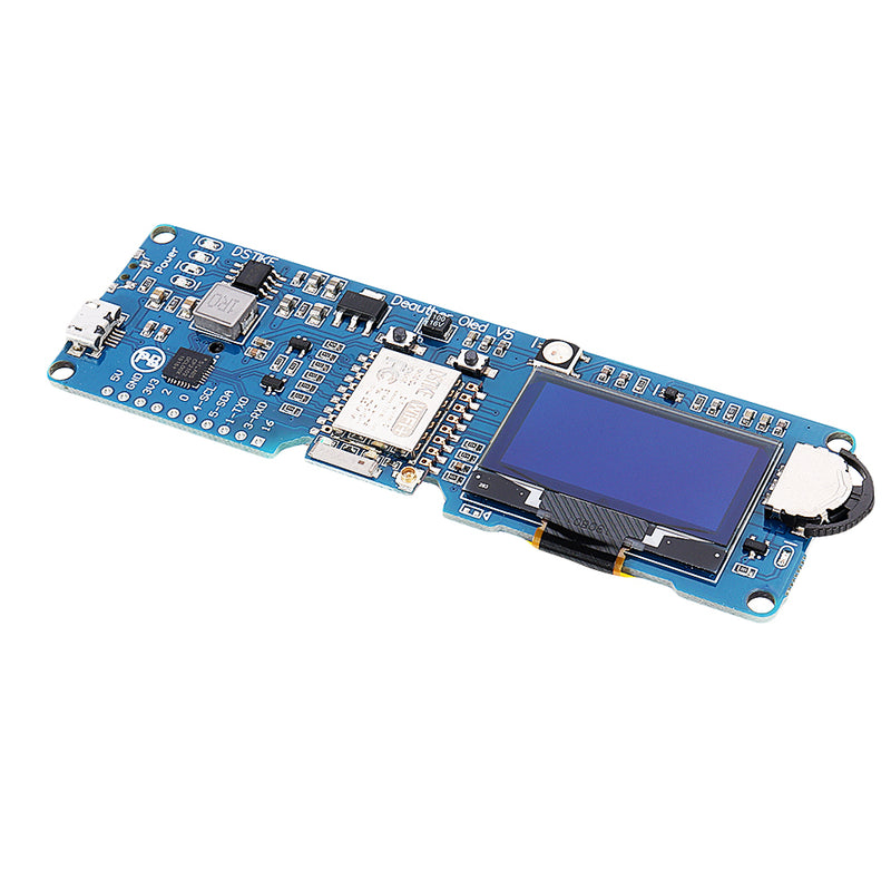 DSTIKE WiFi Deauther OLED V5 ESP8266 Development Board with 18650 Battery Polarity Protection and Antenna 4MB ESP-07