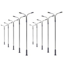 20PCS 3V Model Railway Layout Train LED Lamp Street Light Double Head HO N Scale 1:75 1:100 1:200