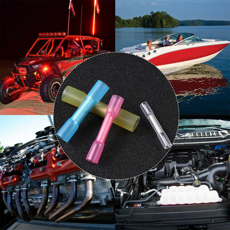 10Pcs Heat Shrink Tube Solder Sleeve Butt Connectors Wire Soldering Terminal Kit