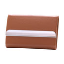 IPRee PU Stainless Steel Card Holder Portable Credit Card Case ID Card Storage Box