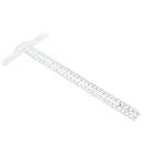 30cm Plastic Clear Head T-Square Graduated Measurement Ruler Home Garden Tool