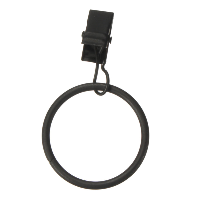 40pcs Metal Window Bathroom Curtain Clips Rings Pole Rod Voile Drapery 32mm Inner Diameter