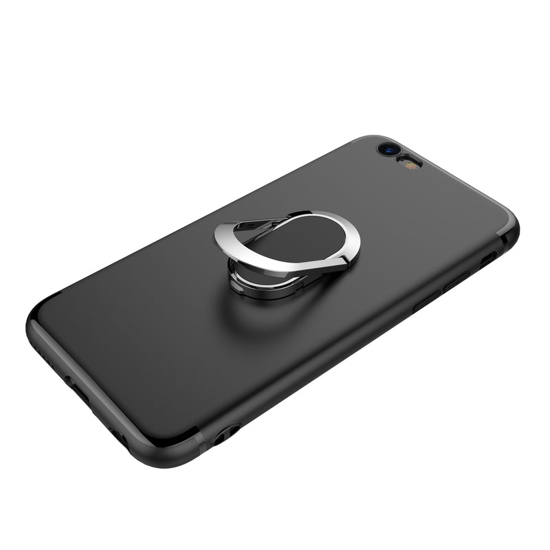 Bakeey 360 Adjustable Metal Ring Kickstand Magnetic Frosted Soft TPU Case for iPhone 6Plus 6sPlus