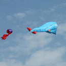 3D Huge Soft Parafoil Blue Dolphin Kite Outdoor Sport Entertainment Kite Frameless