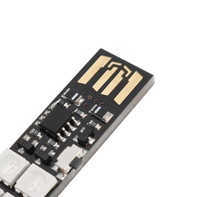 10PCS LUSTREON 1.5W SMD5050 Button Switch Colorful USB LED Rigid Strip Light for Power Bank DC5V