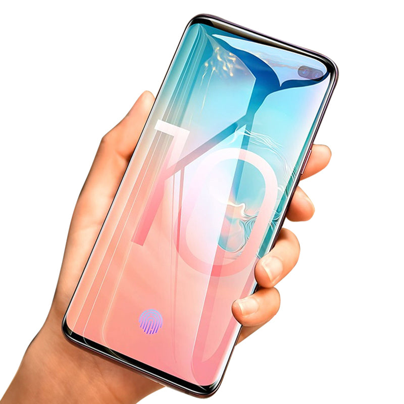 Bakeey Magnetic Adsorption Aluminum Alloy Tempered Glass Protective Case + 2 Packs Kisscase 10D Hydrogel Screen Protector For Samsung Galaxy S10 Plus