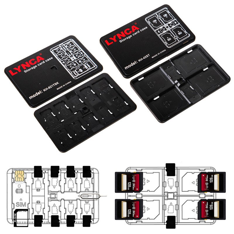 Universal 16 Slots Large Capacity Memory Card TF Card SIM Card Collection Case Storage Box