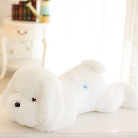 LED Dog Doll Stuff Toy Nightlight Plush Toy Glow Pillow Soft Light Up Inductive Soft Doll