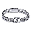 Men's Stainless Steel Polished Silver Heavy Huge Curb Link Chain Bracelet Bangle