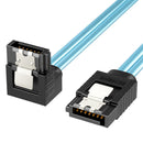 SAMZHE SATA III HDD Data Cable 6.0 Gbps 180 to 90 SATA Cable 0.5m 1cm for Optical Drive DVD PC Computer Data Cable