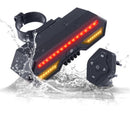 Bicycle Bike Rear Tail Laser LED Indicator Turn Signal Light Wireless Remote Tail Light USB Charging