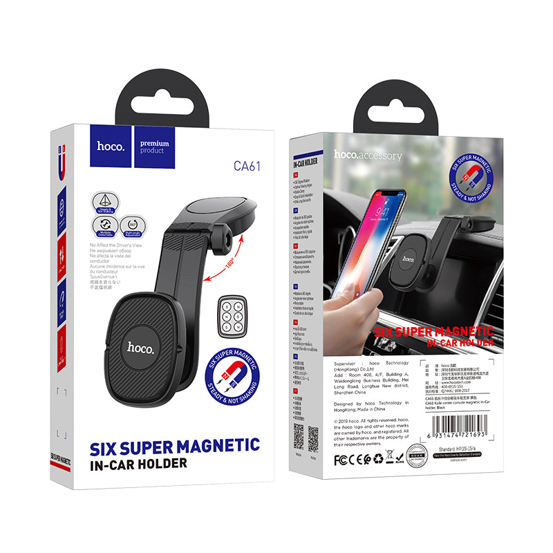 HOCO Strong Magnetic Dashboard Car Phone Holder Car Mount for 4.0-7.0 Inch Smart Phone for iPhone 11 Pro Max for Samsung Note 10 Xiaomi Redmi Note 8