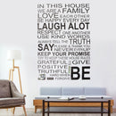 Removable Vinyl Decal Art Mural Family Home Living Room Decor Quote Wall Sticker