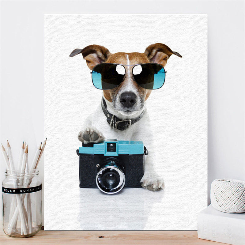Cute Dog Art Wall Sticker Print Poster Modern Painting Decor Living Room Decor