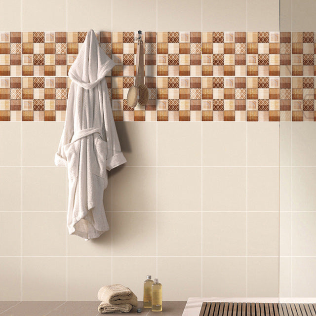 Creative Tile Paste Kitchen Bathroom Floor Art Wall Sticker