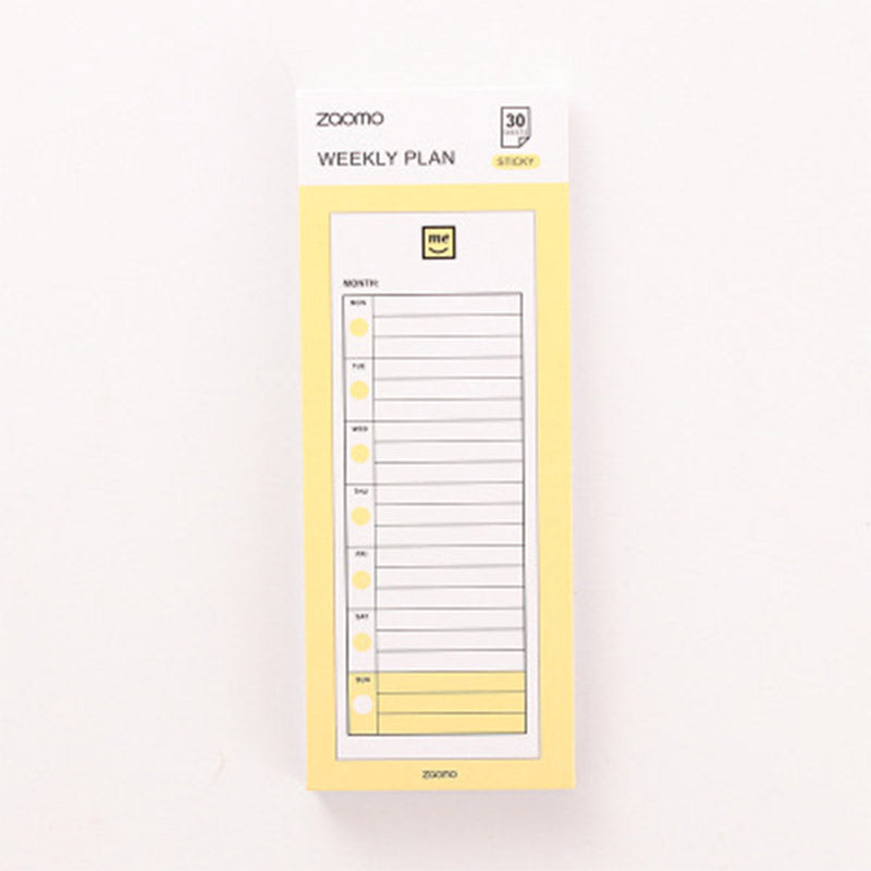 ZAOMO JHB01 3 Pcs Daily Weekly Monthly  Planner Life Sticky Notes Memo Pad Schedule Notebook Tearable Diary Plan Paper Notepad