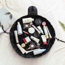 Polyester Solid Color Drawstring Cosmetic Bag Travel Portable Lazy Storage Bag