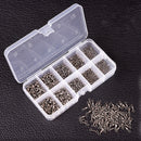 LEO 500PCS 4# 6# 8# 10# 12# Fishing Swivels American Rolling Fishing Hook Connector Accessories