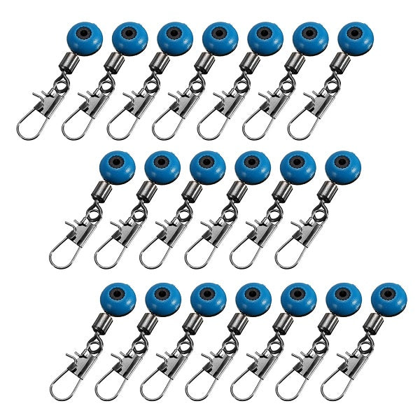 20Pcs Fishing Barrel Swivel Solid Ring Interlock Snap Pin Connector Accessories