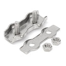 2-10mm 304 Stainless Steel Duplex Wire Rope Clip Grip Cable Clamp