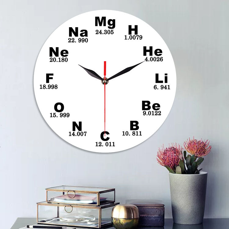 Emoyo ECY028 Creative Chemical Element Table Wall Clock 3D Wall Clock For Home Office Decorations