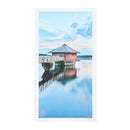 High Definition Spray Wall Painting Wulian Lake and Wooden Pavilion Landscape Decorations Murals