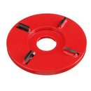 Four-tooth Plat Woodworking Carving Disc Tool Milling Cutter for 22mm Angle Grinder