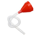 Motorcycle Funnel w/ Soft Pipe Pour Fuel Oil Petrol Vehicle Car Van Red Plastic